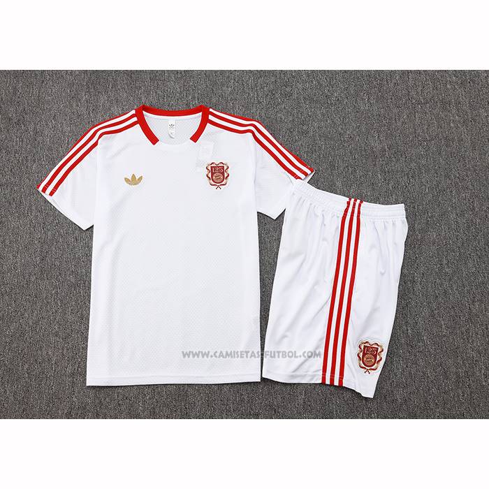 Chandal del Bayern Munich 125 Aniversario Manga Corta 2025-2026 Blanco - Pantalon Corto
